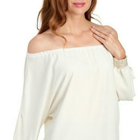 Badgley Mischka Tops - Badgley Mischka Off Shoulder Blouse